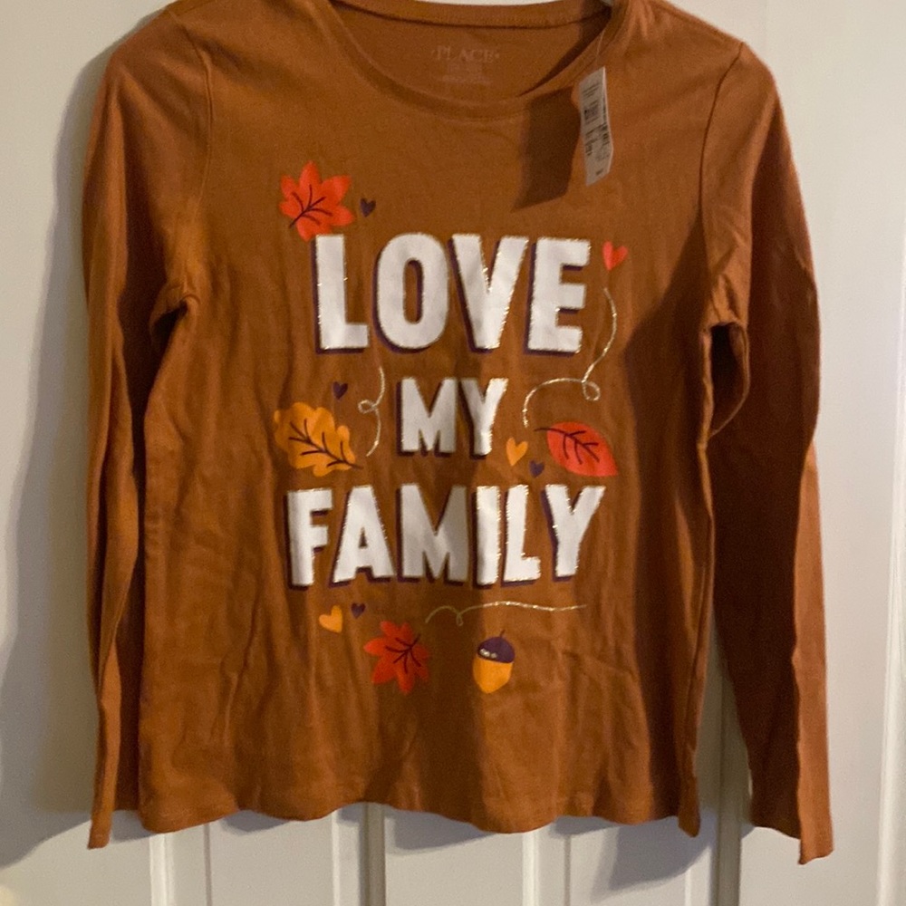 Children’s place. Thanksgiving shirt. Long sleeve. 10/12